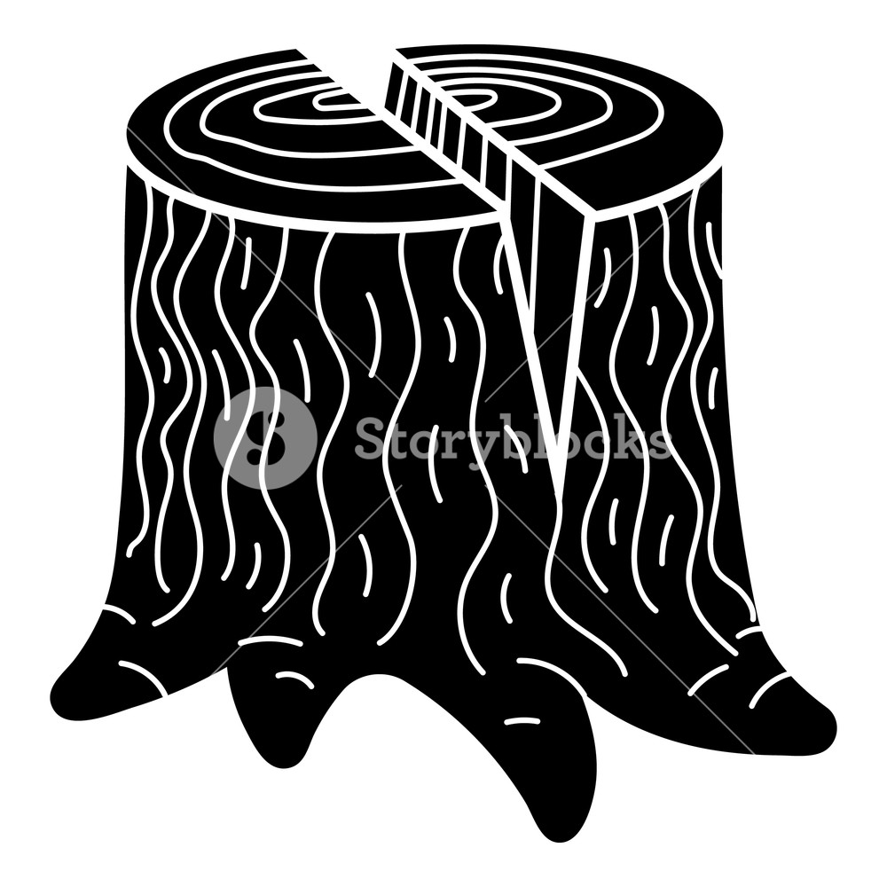 1000x1000 Chopped Stump Icon Simple Illustration Of Chopped Stump Vector