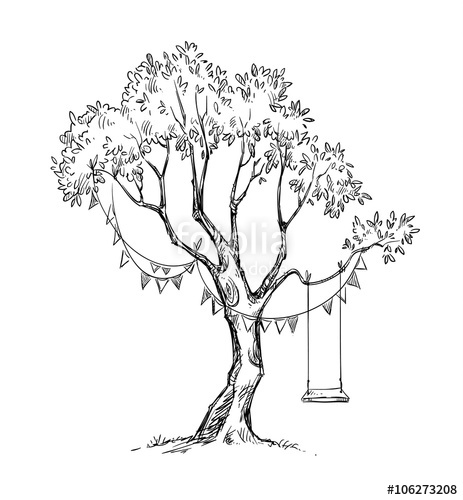 Tree And Swing Vector Sketch Stock Image And Royalty Free 463x500 Tree And Swing Vector Sketch Stock Image And Royalty Free