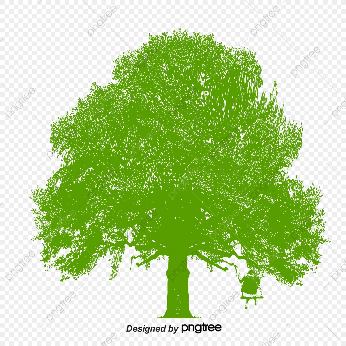 Cartoon Painted Autumn Tree Swing, Cartoon Vector, Tree Vector 1200x1200 Cartoon Painted Autumn Tree Swing, Cartoon Vector, Tree Vector