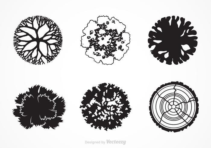 Free Tree Tops Vector Set 700x490 Free Tree Tops Vector Set