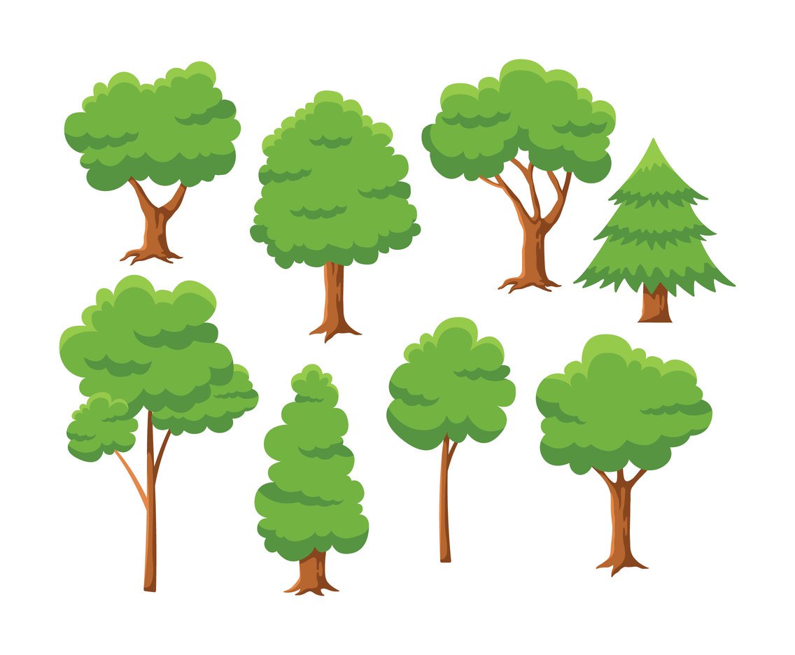 1136x936 Free Cartoon Tree Vector Vector Art Graphics