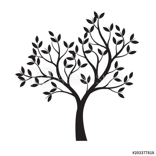 Arbre Stylisé Noir Et Blanc Tree Vector at Vectorified.com | Collection of Tree Vector free for