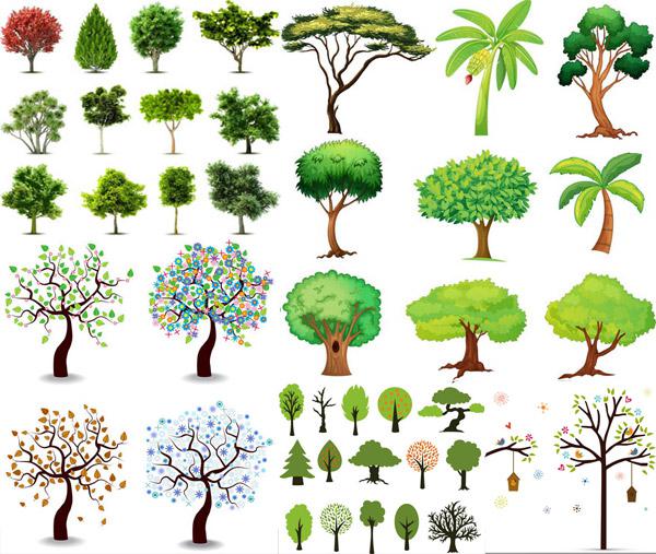 Freehand Tree Vector 600x507 Freehand Tree Vector