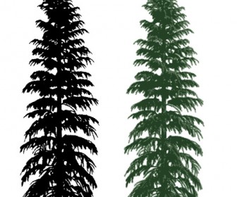 Sillhouette Realistic Tree Vector 336x280 Sillhouette Realistic Tree Vector