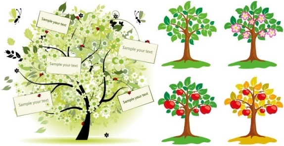 574x297 Tree Free Vector Download