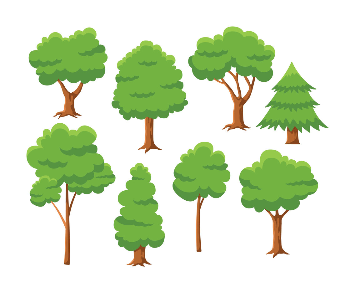 1136x936 Free Cartoon Tree Vector Vector Art Graphics