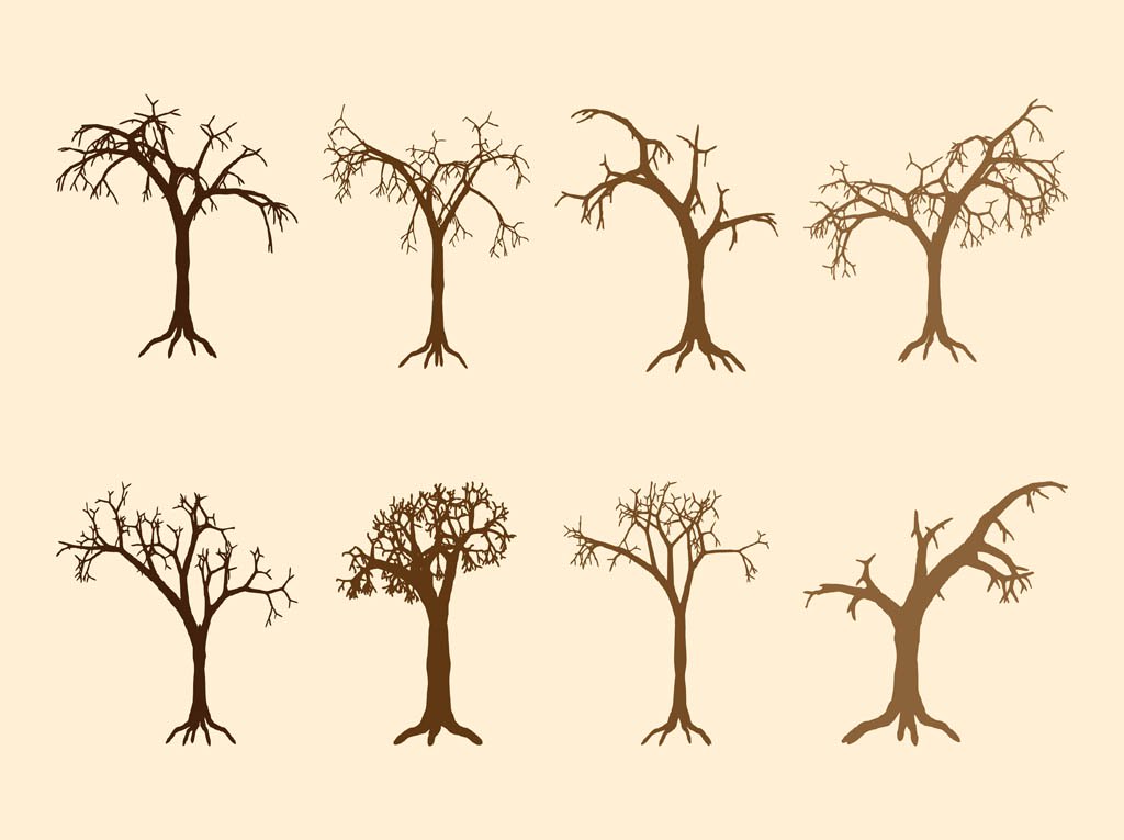 1024x765 Dead Tree Silhouettes Vector Art Graphics
