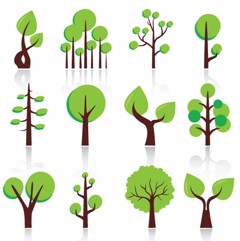 487x489 Tree Icon Vector