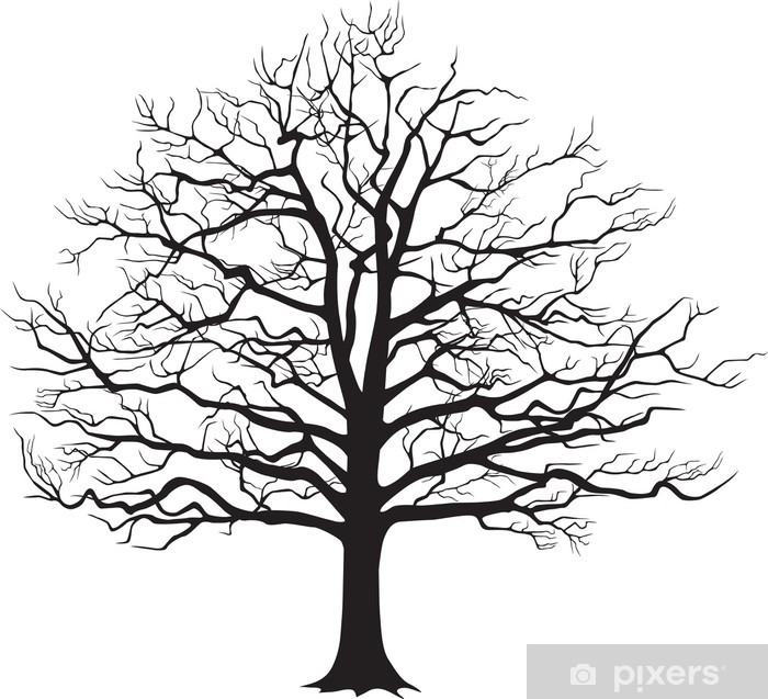 Black Silhouette Bare Tree Vector Illustration Poster Pixers 700x637 Black Silhouette Bare Tree Vector Illustration Poster Pixers