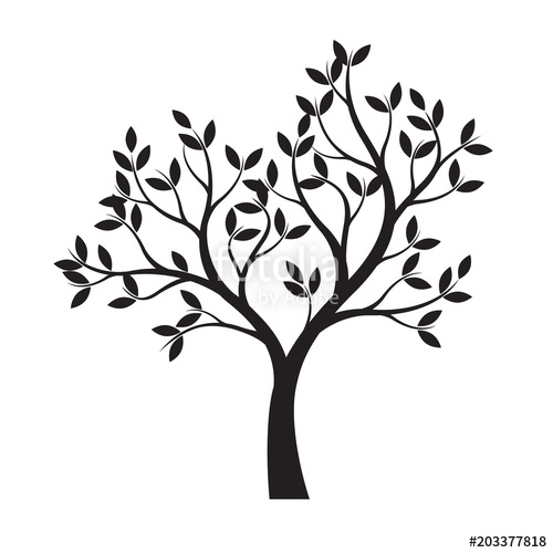 Tree Vector Black And White at Vectorified.com | Collection of Tree ...