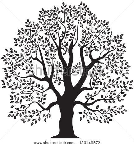 Oak Tree Vector Illustration Green Symbol 431x470 Oak Tree Vector Illustration Green Symbol