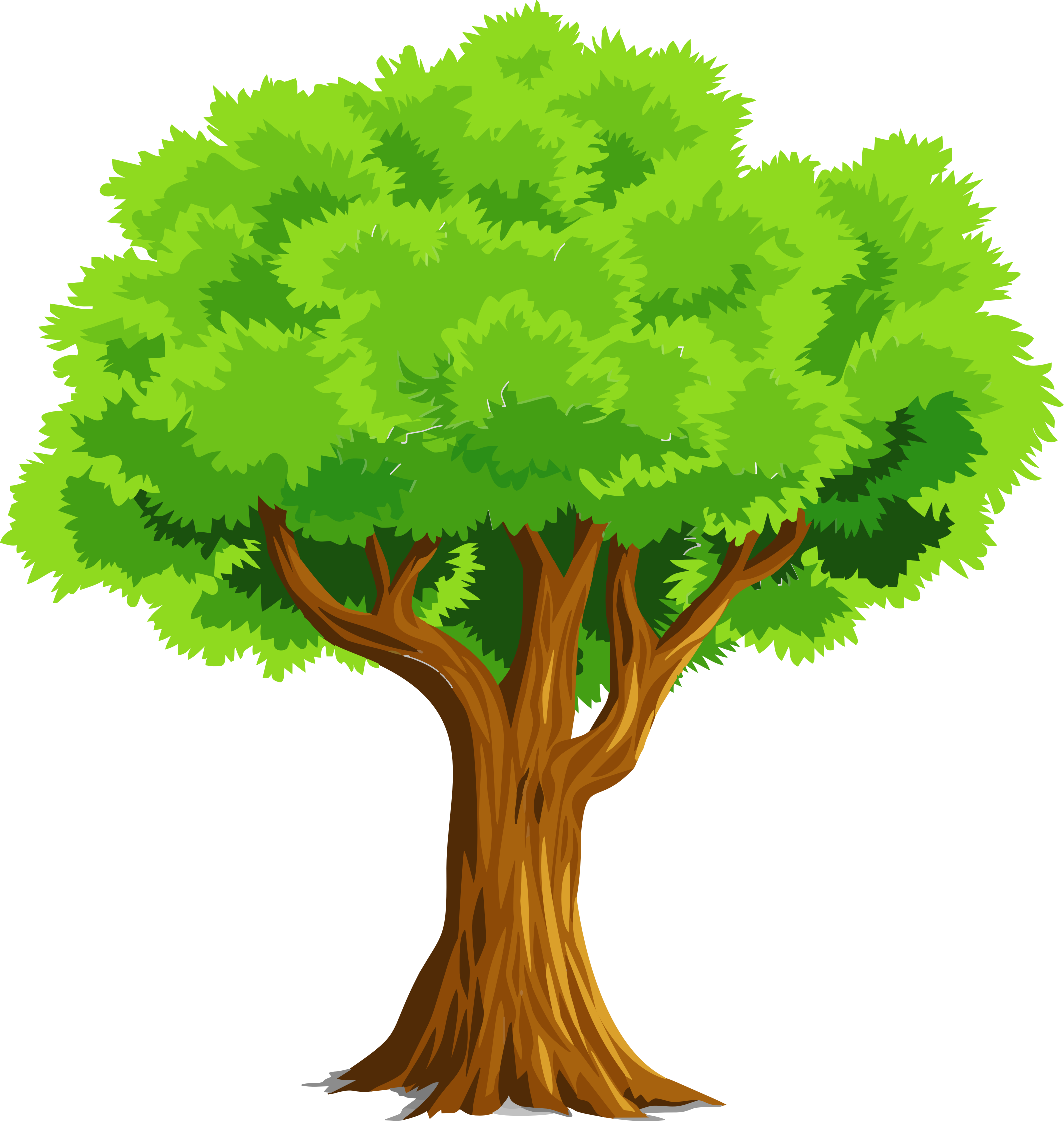 2130x2244 Colorful Natural Tree Vector Clipart Image