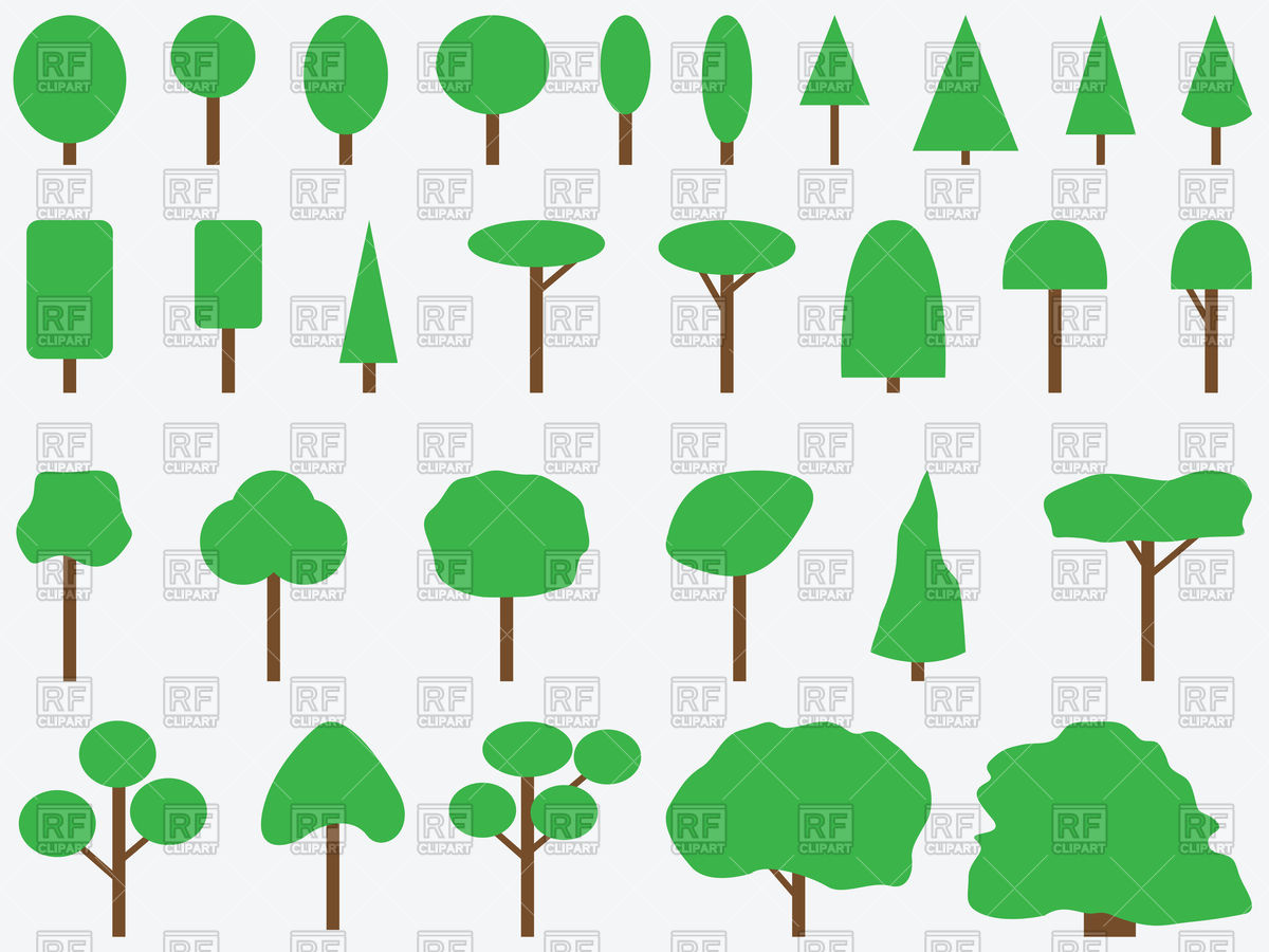1200x900 Simple Green Trees Vector Image Of Plants And Animals