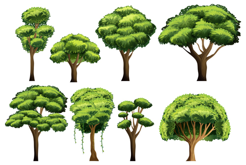 500x336 Various Tree Vectors Material Set Free Download