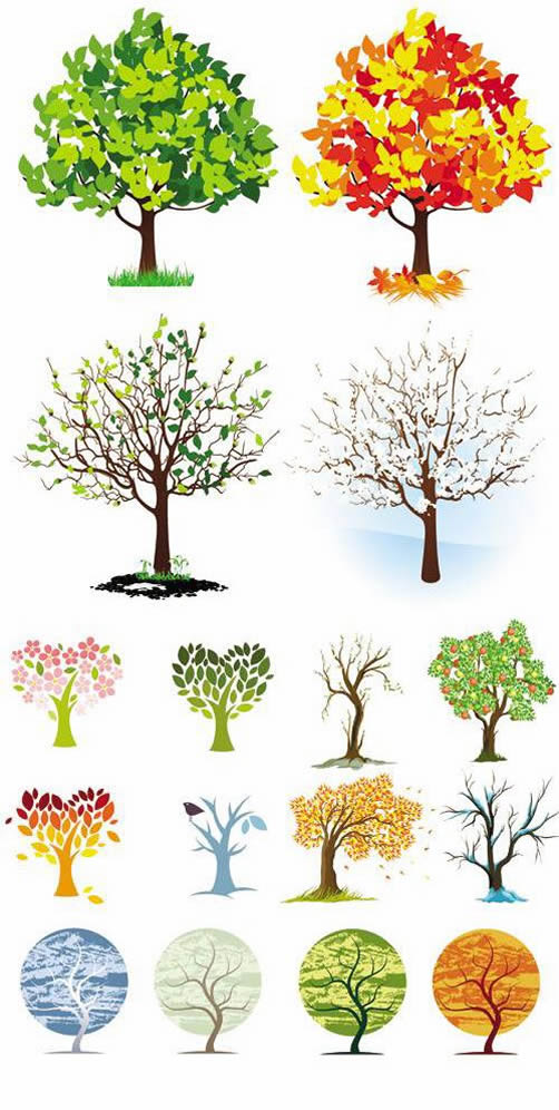 Four Seasons Tree Free Vector Graphic Download 502x996 Four Seasons Tree Free Vector Graphic Download