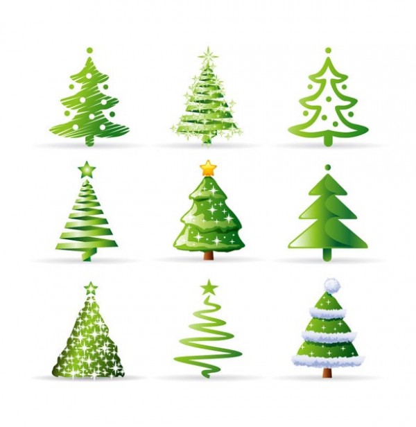 Abstract Christmas Tree Vector Graphics 600x616 Abstract Christmas Tree Vector Graphics