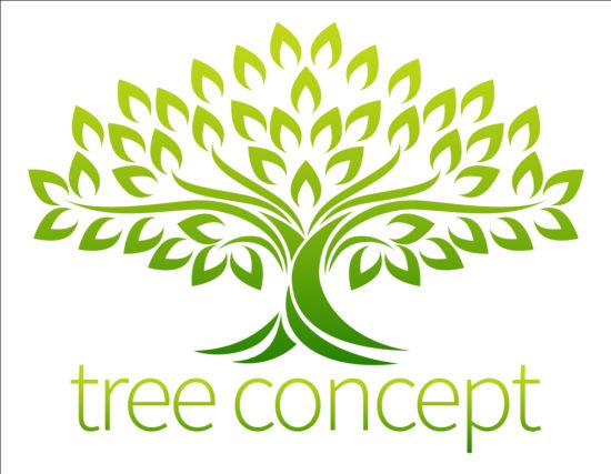 550x427 Green Tree Logos Vector Graphic Free Download