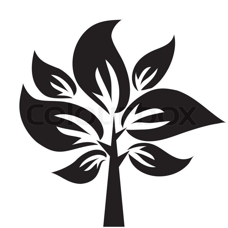 800x800 Decorative Tree, Vector Illustration Stock Vector Colourbox