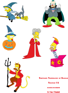 220x300 The Simpsons Treehouse Of Horror Logo Vector