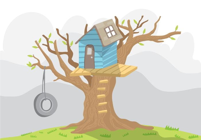 700x490 Vector Treehouse Scene Free Graphics Uihere