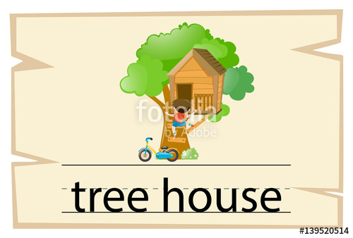 500x338 Wordcard Design For Word Treehouse Stock Image And Royalty Free