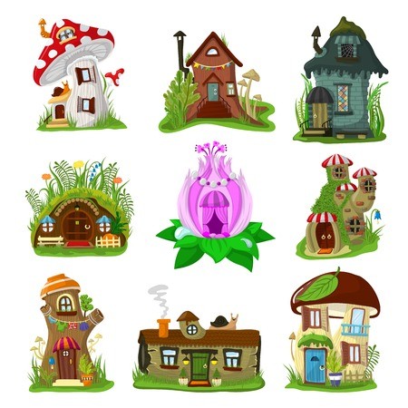 450x450 Fantasy House Vector Cartoon Fairy Treehouse And Magic Housing