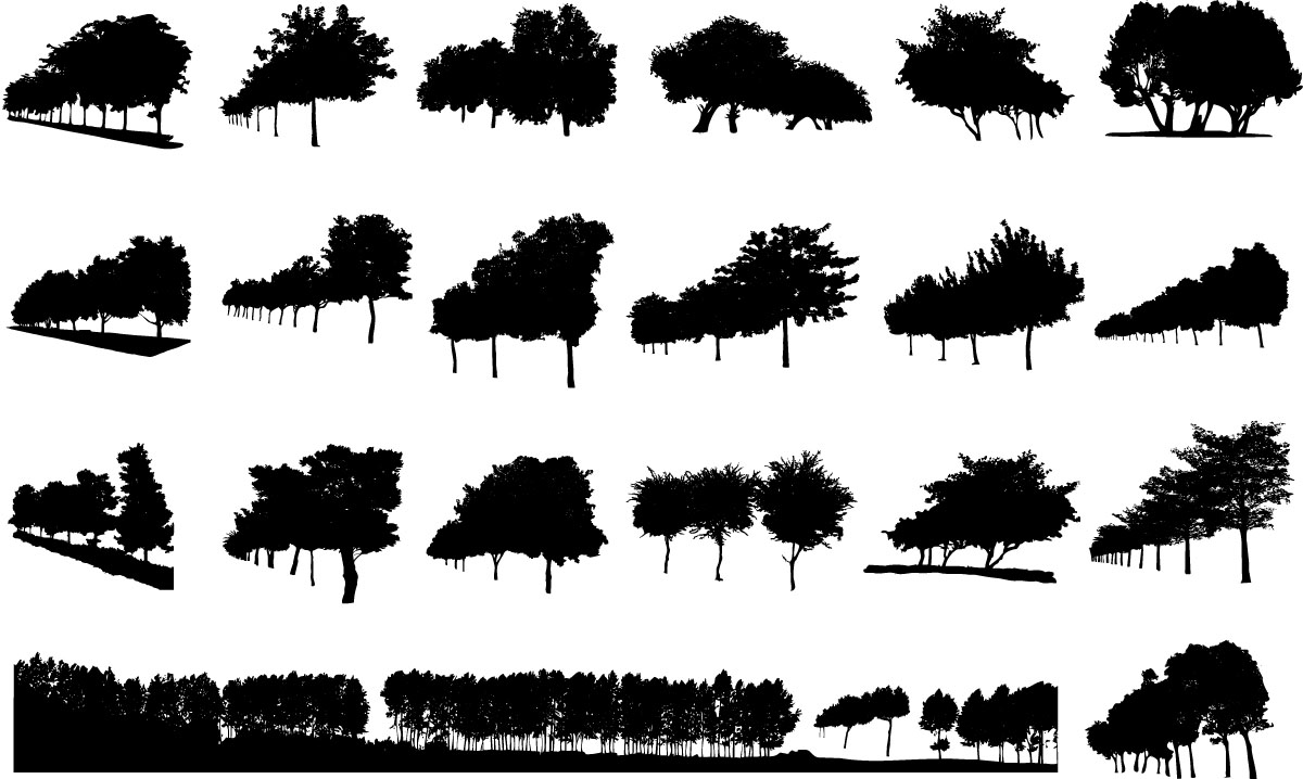 Download Treeline Silhouette Vector at Vectorified.com | Collection ...