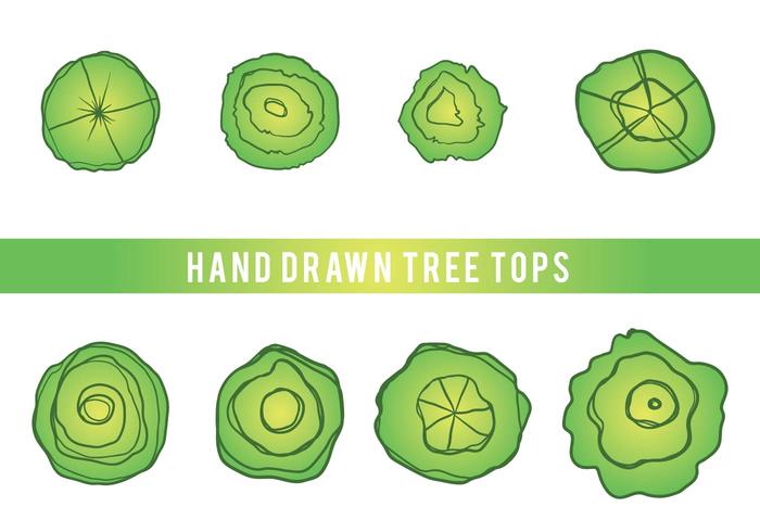 700x490 Free Hand Drawn Tree Tops Vector