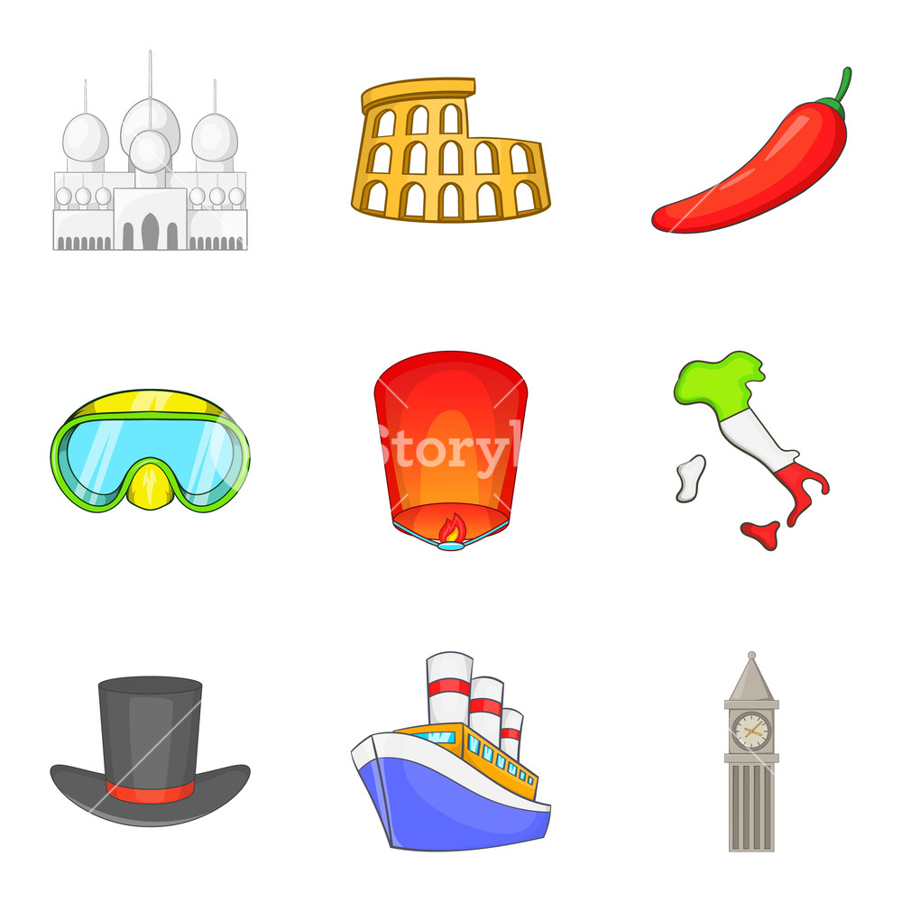 1000x1000 Trek Icons Set Cartoon Set Of Trek Vector Icons For Web