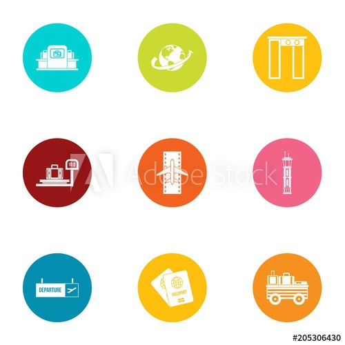 500x500 Trek Icons Set Flat Set Of Trek Vector Icons For Web Isolated