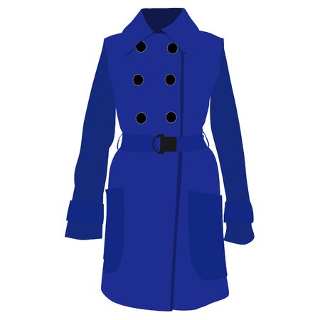 450x450 Trench Coat, Trench Coat Vector, Trench Coat Isolated, Blue Coat