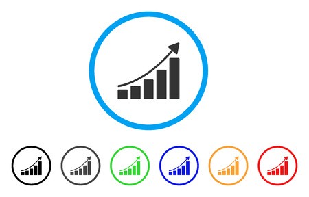 450x288 Growing Bar Chart Trend Rounded Icon Style Is A Flat Gray Symbol