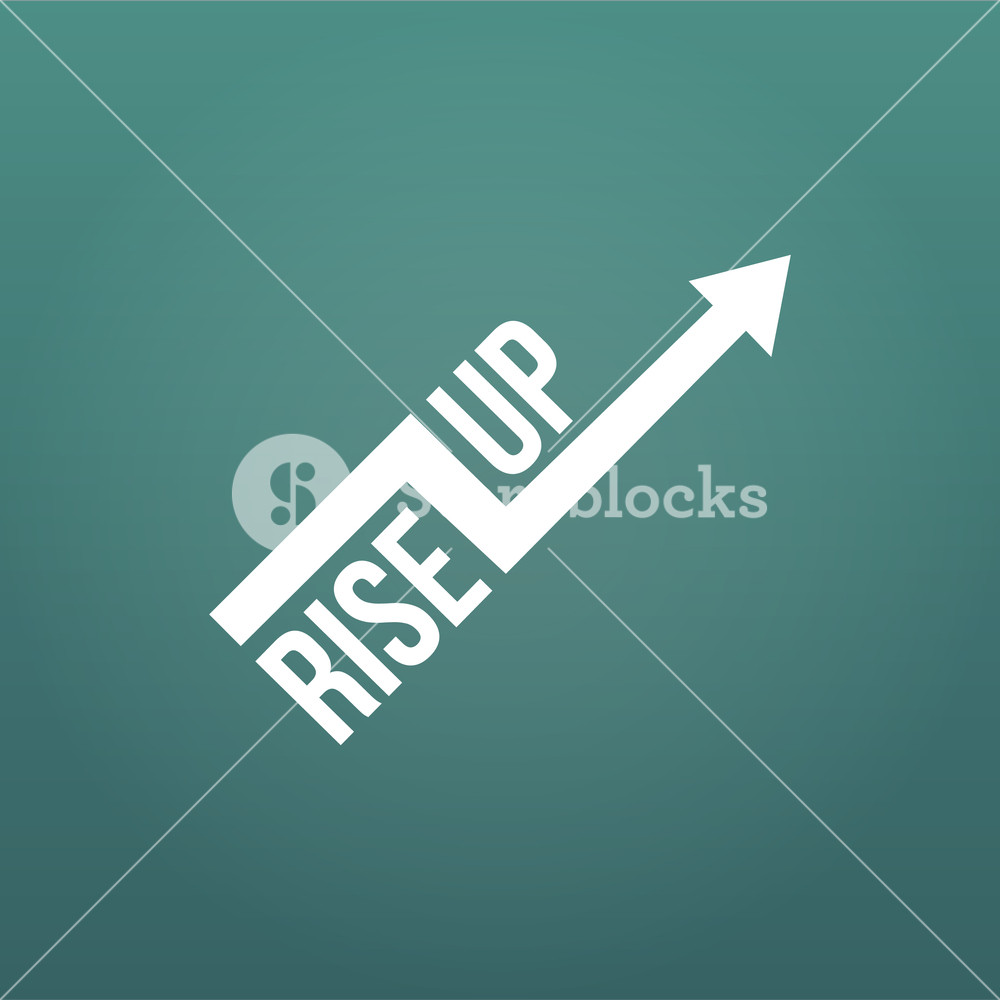 1000x1000 White Arrow With Rise Up Sign Financial Sign, Rising Trend