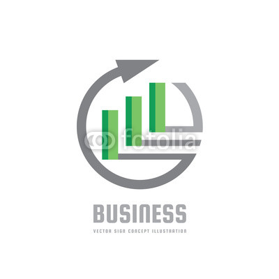 400x400 Business Trend Vector Logo Concept Illustration Abstract Arrow