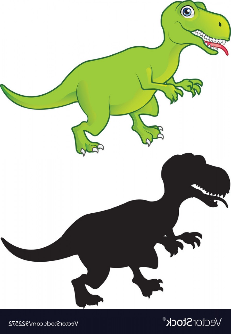 896x1296 T Rex Cartoon And Silhouette Vector Soidergi