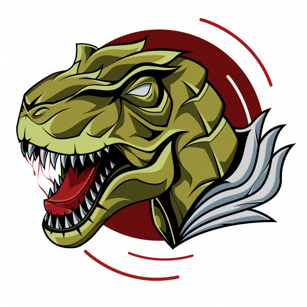 626x626 T Rex Head Illustration Vector Premium Download