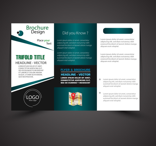 600x562 Business Brochure Design With Modern Trifold Style Free Vector