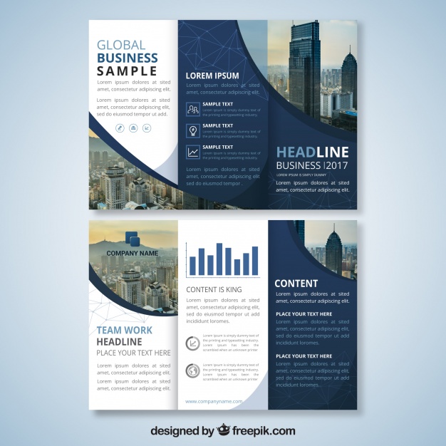 626x626 Abstract Design Trifold Brochure Template Vector Free Download