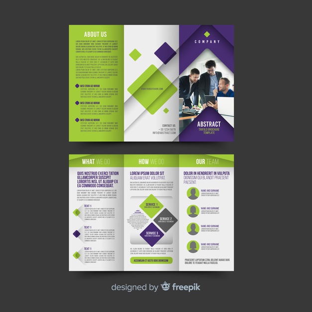 626x626 Abstract Trifold Brochure Template Vector Free Download