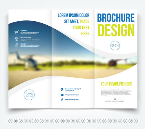 500x448 Brochure Tri Fold Cover Template Vectors Design Free Download