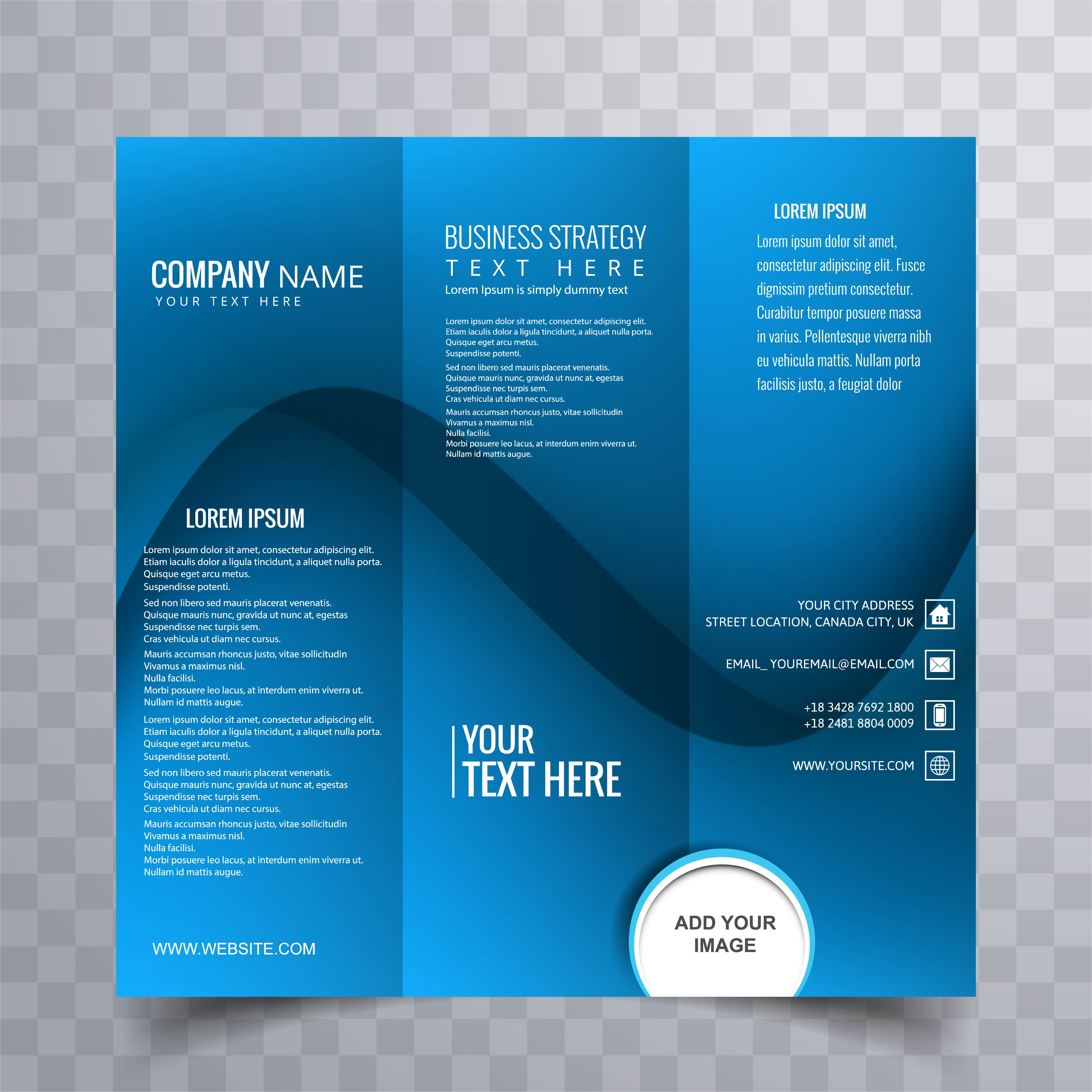 3601x3601 Modern Trifold Brochure Vector