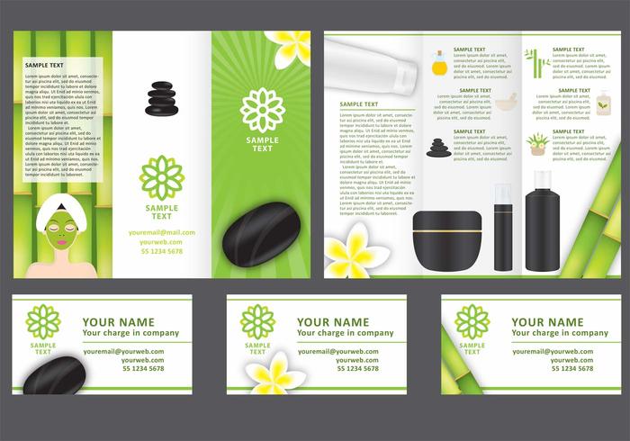 700x490 Spa Tri Fold Brochure Vector Template