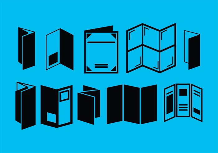 700x490 Tri Fold Brochure Vector Icons