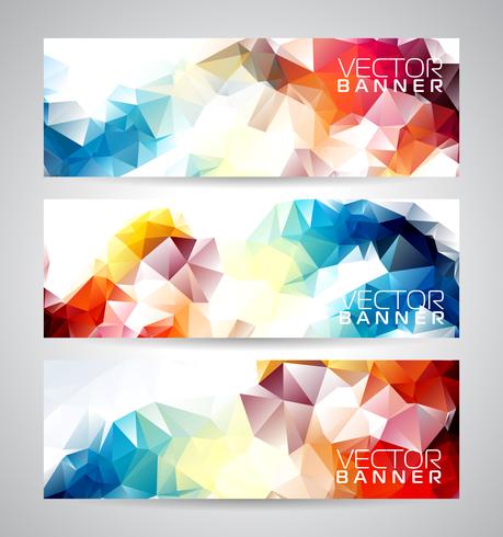 Vector Geometric Triangles Banner Background Set Abstract 459x490 Vector Geometric Triangles Banner Background Set Abstract