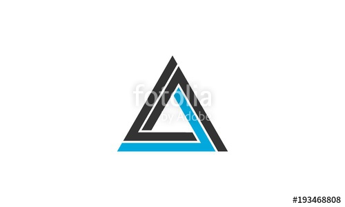 500x300 Triangle Design, A Letter Logo Vector Stock Image And Royalty