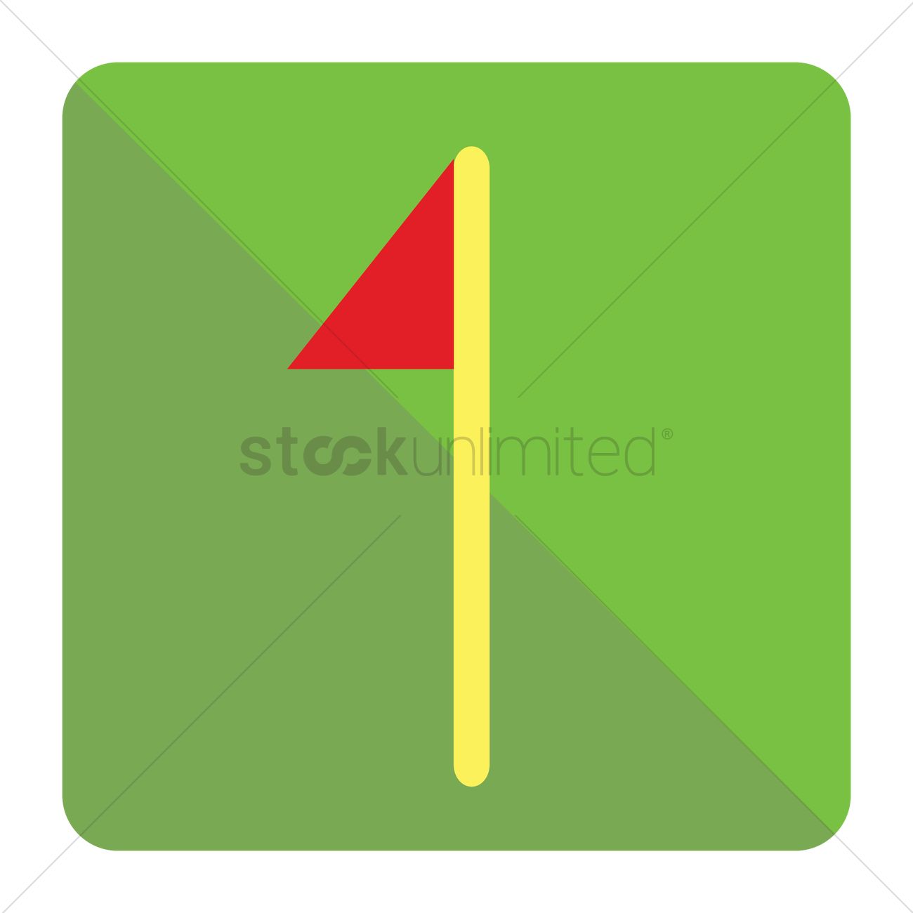 Red Triangular Flag Vector Image 1300x1300 Red Triangular Flag Vector Image