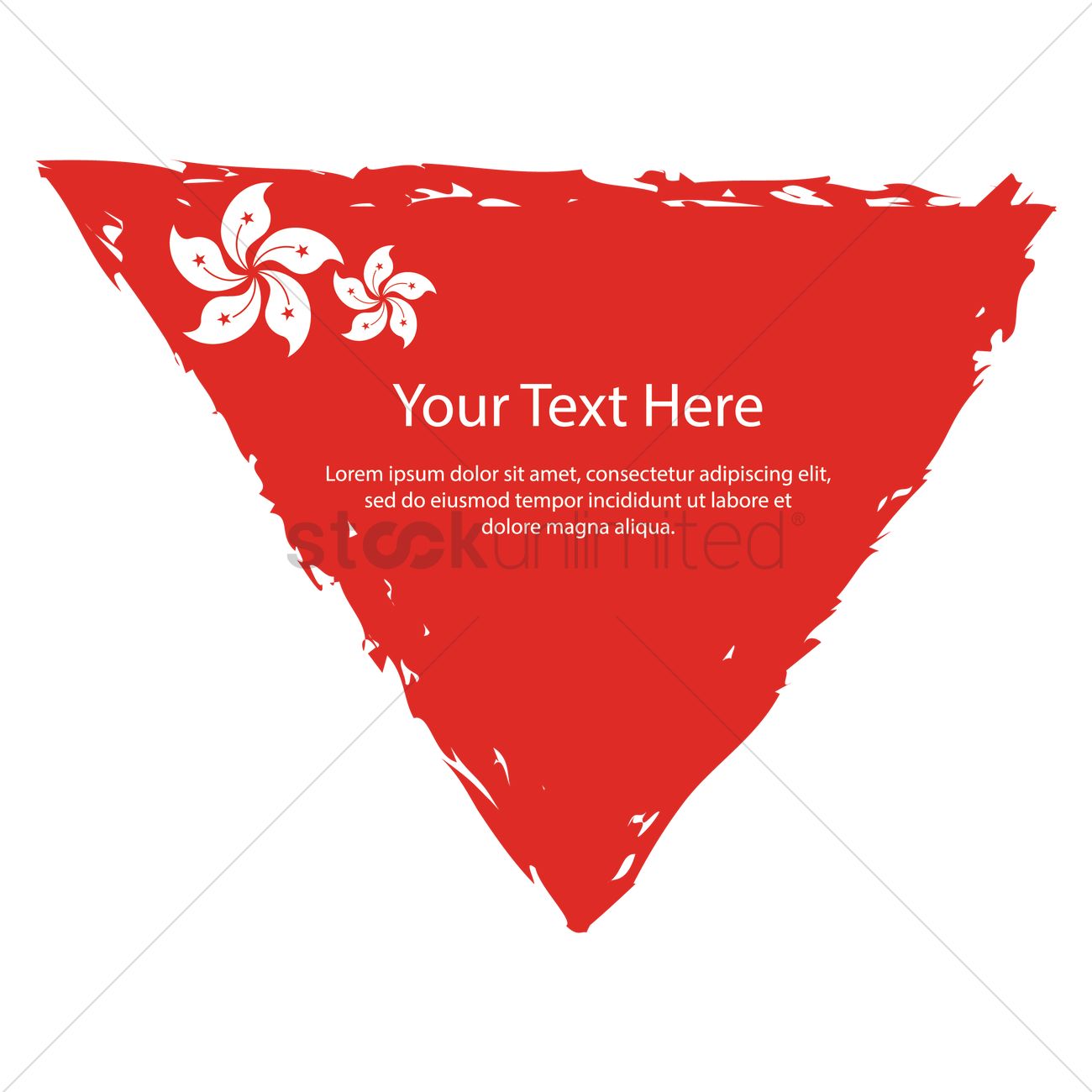 Triangle Shaped Hong Kong Flag Vector Image 1300x1300 Triangle Shaped Hong Kong Flag Vector Image