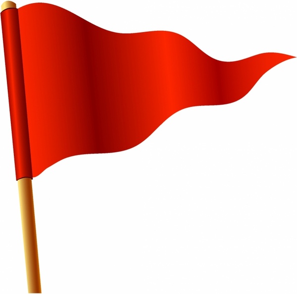 Waving Red Triangular Flag Free Vector In Adobe Illustrator 600x594 Waving Red Triangular Flag Free Vector In Adobe Illustrator