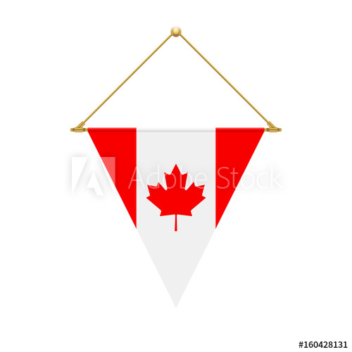 Canadian Triangle Flag Hanging, Vector Illustration 500x500 Canadian Triangle Flag Hanging, Vector Illustration