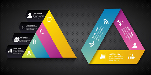 600x298 Infographic Triangle Free Vector Download